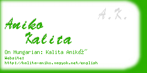 aniko kalita business card